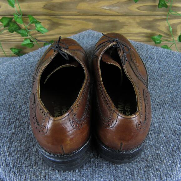Freeman Men's Wingtip Oxford Brogue Brown Size 9.5 Wide Used 2025 - Picture 4 of 7